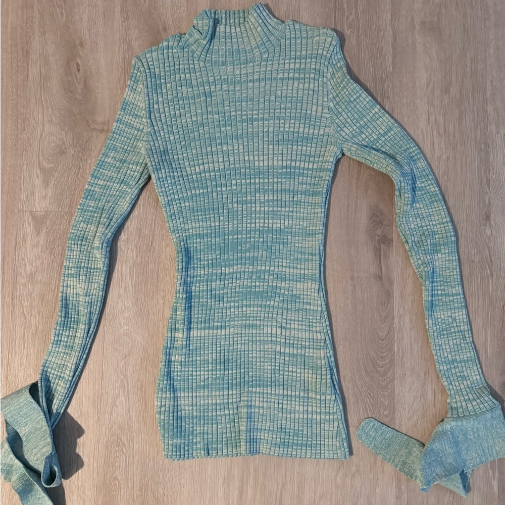 Ribbed Long Sleeve Turtleneck Sweater